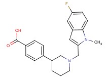 4-{1-[(5-fluoro-1-methyl-1H-indol-2-yl)methyl]piperidin-3-yl}benzoic acid