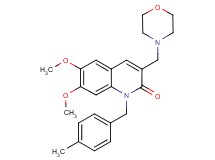 6,7-dimethoxy-1-(4-methylbenzyl)-3-(4-morpholinylmethyl)-2(1H)-quinolinone