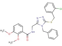 N-({4-benzyl-5-[(2-chlorobenzyl)thio]-4H-1,2,4-triazol-3-yl}methyl)-2,3-dimethoxybenzamide