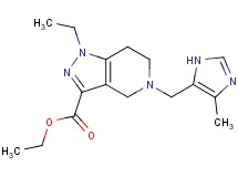 ethyl 1-ethyl-5-[(4-methyl-1H-imidazol-5-yl)methyl]-4,5,6,7-tetrahydro-1H-pyrazolo[4,3-c]pyridine-3-carboxylate