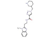 N-[2-(1-methyl-1H-benzimidazol-2-yl)ethyl]-1-(piperidin-3-ylmethyl)-1H-1,2,3-triazole-4-carboxamide