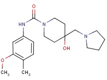 4-hydroxy-N-(3-methoxy-4-methylphenyl)-4-(pyrrolidin-1-ylmethyl)piperidine-1-carboxamide