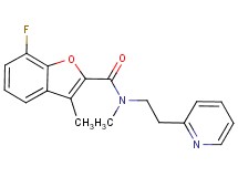 7-fluoro-N,3-dimethyl-N-[2-(2-pyridinyl)ethyl]-1-benzofuran-2-carboxamide