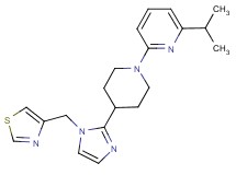 2-isopropyl-6-{4-[1-(1,3-thiazol-4-ylmethyl)-1H-imidazol-2-yl]-1-piperidinyl}pyridine