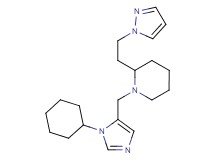 1-[(1-cyclohexyl-1H-imidazol-5-yl)methyl]-2-[2-(1H-pyrazol-1-yl)ethyl]piperidine