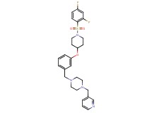 1-[3-({1-[(2,4-difluorophenyl)sulfonyl]-4-piperidinyl}oxy)benzyl]-4-(3-pyridinylmethyl)piperazine