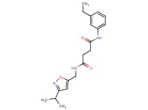 N-(3-ethylphenyl)-N'-[(3-isopropylisoxazol-5-yl)methyl]succinamide