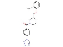 3-[(2-methylphenoxy)methyl]-1-[4-(1H-tetrazol-1-yl)benzoyl]piperidine