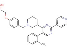 2-[4-({3-[5-(2-methylphenyl)-2-(4-pyridinyl)-4-pyrimidinyl]-1-piperidinyl}methyl)phenoxy]ethanol