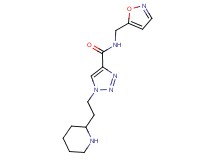 N-(isoxazol-5-ylmethyl)-1-(2-piperidin-2-ylethyl)-1H-1,2,3-triazole-4-carboxamide