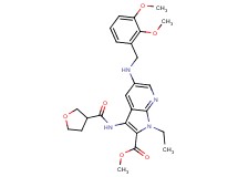 methyl 5-[(2,3-dimethoxybenzyl)amino]-1-ethyl-3-[(tetrahydro-3-furanylcarbonyl)amino]-1H-pyrrolo[2,3-b]pyridine-2-carboxylate