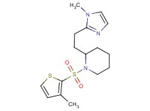 2-[2-(1-methyl-1H-imidazol-2-yl)ethyl]-1-[(3-methyl-2-thienyl)sulfonyl]piperidine
