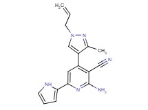 4-(1-allyl-3-methyl-1H-pyrazol-4-yl)-2-amino-6-(1H-pyrrol-2-yl)nicotinonitrile