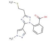 2-{5-(1-methyl-1H-pyrazol-4-yl)-3-[2-(methylthio)ethyl]-1H-1,2,4-triazol-1-yl}benzoic acid