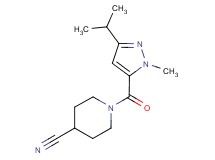1-[(3-isopropyl-1-methyl-1H-pyrazol-5-yl)carbonyl]-4-piperidinecarbonitrile