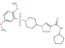 N-cyclopentyl-1-{1-[(2,5-dimethoxyphenyl)sulfonyl]-4-piperidinyl}-1H-1,2,3-triazole-4-carboxamide