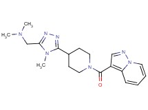 N,N-dimethyl-1-{4-methyl-5-[1-(pyrazolo[1,5-a]pyridin-3-ylcarbonyl)piperidin-4-yl]-4H-1,2,4-triazol-3-yl}methanamine