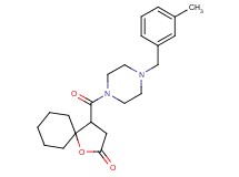 4-{[4-(3-methylbenzyl)-1-piperazinyl]carbonyl}-1-oxaspiro[4.5]decan-2-one