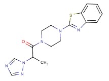 2-{4-[2-(1H-1,2,4-triazol-1-yl)propanoyl]-1-piperazinyl}-1,3-benzothiazole
