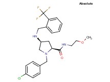 (4S)-1-(4-chlorobenzyl)-N-(2-methoxyethyl)-4-{[2-(trifluoromethyl)benzyl]amino}-L-prolinamide