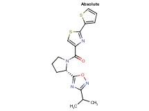 3-isopropyl-5-((2S)-1-{[2-(2-thienyl)-1,3-thiazol-4-yl]carbonyl}-2-pyrrolidinyl)-1,2,4-oxadiazole