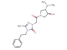 2-{2-[(3S*,4S*)-3-(dimethylamino)-4-hydroxy-1-pyrrolidinyl]-2-oxoethyl}-5-methyl-4-(2-phenylethyl)-2,4-dihydro-3H-1,2,4-triazol-3-one