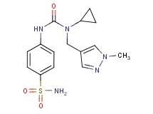 4-[({cyclopropyl[(1-methyl-1H-pyrazol-4-yl)methyl]amino}carbonyl)amino]benzenesulfonamide