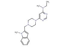 N-ethyl-N-methyl-6-{4-[(1-methyl-1H-indol-2-yl)methyl]piperazin-1-yl}pyrimidin-4-amine