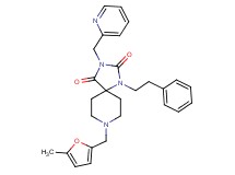 8-[(5-methyl-2-furyl)methyl]-1-(2-phenylethyl)-3-(2-pyridinylmethyl)-1,3,8-triazaspiro[4.5]decane-2,4-dione