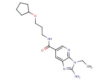 2-amino-N-[3-(cyclopentyloxy)propyl]-3-ethyl-3H-imidazo[4,5-b]pyridine-6-carboxamide
