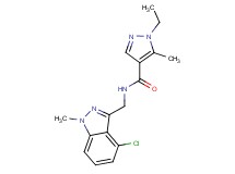N-[(4-chloro-1-methyl-1H-indazol-3-yl)methyl]-1-ethyl-5-methyl-1H-pyrazole-4-carboxamide