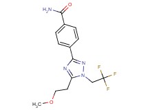 4-[5-(2-methoxyethyl)-1-(2,2,2-trifluoroethyl)-1H-1,2,4-triazol-3-yl]benzamide