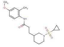 3-[1-(cyclopropylsulfonyl)piperidin-3-yl]-N-(4-methoxy-2-methylphenyl)propanamide