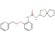 N-1-oxaspiro[4.4]non-3-yl-N'-[2-(2-pyridin-2-ylethoxy)phenyl]urea