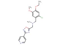 (2-chloro-4-ethoxy-5-methoxybenzyl)methyl[(3-pyridin-4-yl-1,2,4-oxadiazol-5-yl)methyl]amine