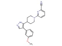6-{4-[4-(3-methoxyphenyl)-1H-pyrazol-5-yl]piperidin-1-yl}pyridine-2-carbonitrile