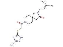 8-{[(3-amino-1H-1,2,4-triazol-5-yl)thio]acetyl}-2-(3-methylbut-2-en-1-yl)-2,8-diazaspiro[4.5]decan-3-one