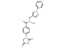 4-(2,4-dioxo-1-imidazolidinyl)-N-methyl-N-[(1-phenyl-1H-pyrazol-4-yl)methyl]benzamide