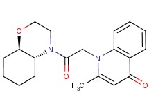 2-methyl-1-{2-[(4aR*,8aR*)-octahydro-4H-1,4-benzoxazin-4-yl]-2-oxoethyl}quinolin-4(1H)-one