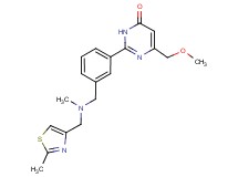 6-(methoxymethyl)-2-[3-({methyl[(2-methyl-1,3-thiazol-4-yl)methyl]amino}methyl)phenyl]-4(3H)-pyrimidinone