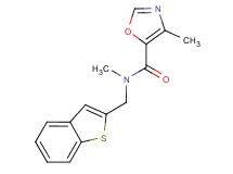 N-(1-benzothien-2-ylmethyl)-N,4-dimethyl-1,3-oxazole-5-carboxamide