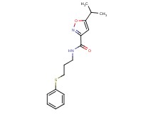 5-isopropyl-N-[3-(phenylthio)propyl]isoxazole-3-carboxamide