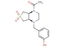 3-{[(4aS*,7aR*)-4-acetyl-6,6-dioxidohexahydrothieno[3,4-b]pyrazin-1(2H)-yl]methyl}phenol