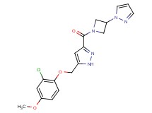 5-[(2-chloro-4-methoxyphenoxy)methyl]-3-{[3-(1H-pyrazol-1-yl)azetidin-1-yl]carbonyl}-1H-pyrazole