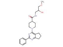 N-(2-hydroxy-3-methoxypropyl)-1-(2-phenyl-6,7-dihydro-5H-cyclopenta[d]pyrimidin-4-yl)-4-piperidinecarboxamide