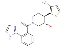 (3S*,4R*)-1-[2-(1H-imidazol-2-yl)benzoyl]-4-(3-methyl-2-thienyl)piperidin-3-ol