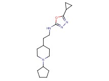N-[2-(1-cyclopentylpiperidin-4-yl)ethyl]-5-cyclopropyl-1,3,4-oxadiazol-2-amine