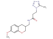 N-[(7-methoxy-3,4-dihydro-2H-chromen-3-yl)methyl]-3-(5-methyl-1H-tetrazol-1-yl)propanamide