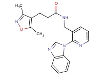 N-{[2-(1H-benzimidazol-1-yl)-3-pyridinyl]methyl}-3-(3,5-dimethyl-4-isoxazolyl)propanamide