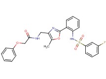 N-{[2-(2-{[(3-fluorophenyl)sulfonyl]amino}phenyl)-5-methyl-1,3-oxazol-4-yl]methyl}-2-phenoxyacetamide